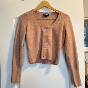 Soft pink cropped cardigan